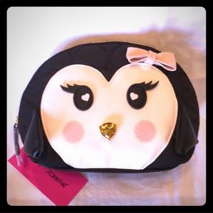 Betsey Johnson penguin makeup bag